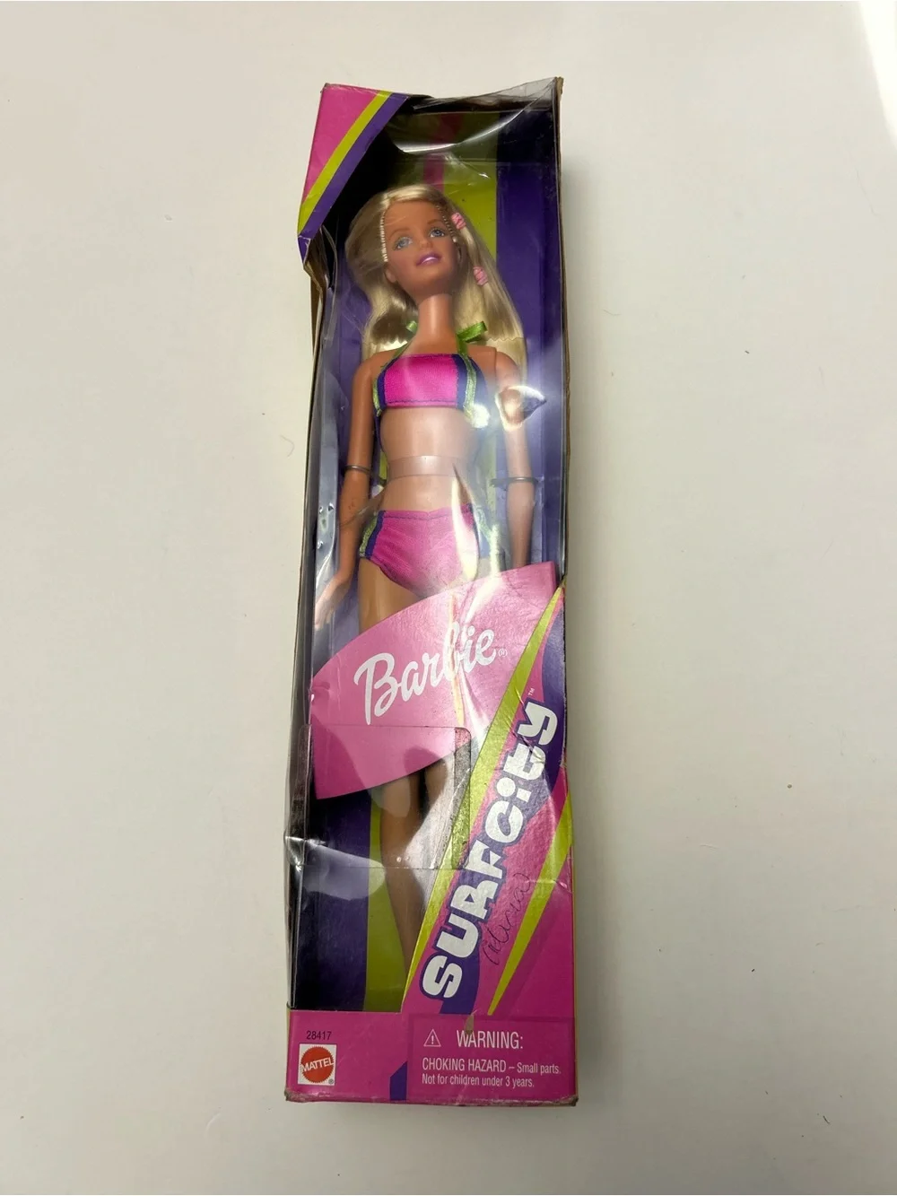 Barbie Surf Club Blonde Doll in Pink and Green Trim